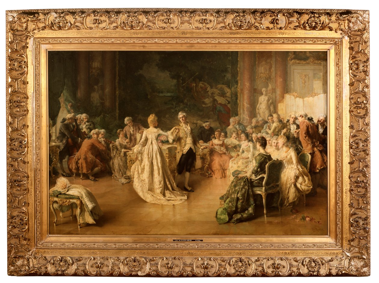 O Minueto (óleo sobre painel) de Jean Guillaume (1858 1931) Rosier