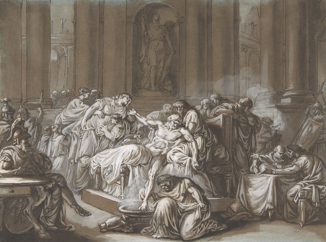 A Morte de Séneca, n.d.. de Jean Guillaume Moitte