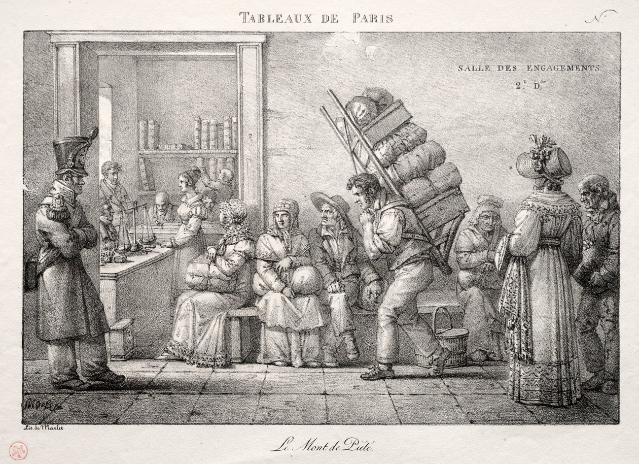 Cenas de Paris: A casa de penhores de Jean Henri Marlet