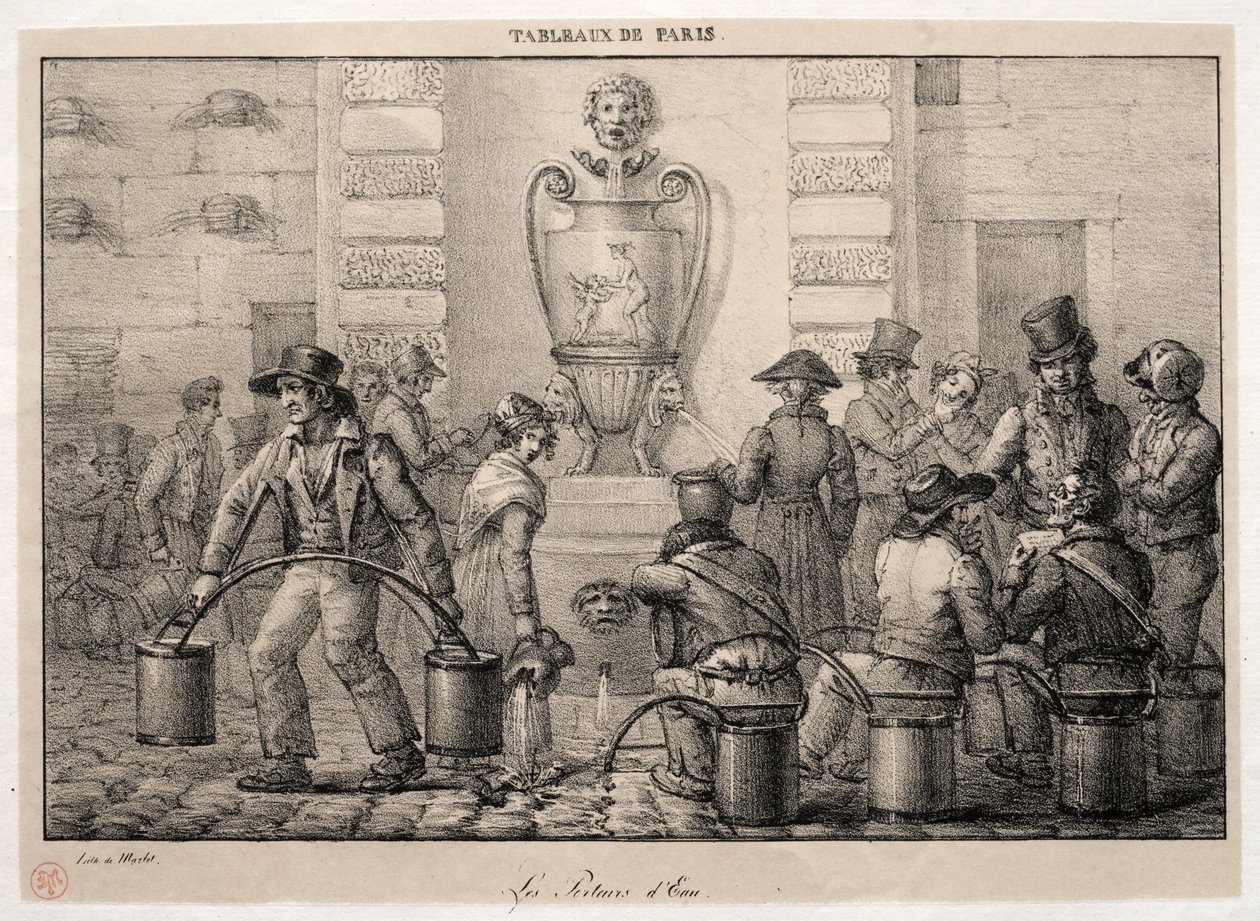 Cenas de Paris: Os Portadores de Água de Jean Henri Marlet