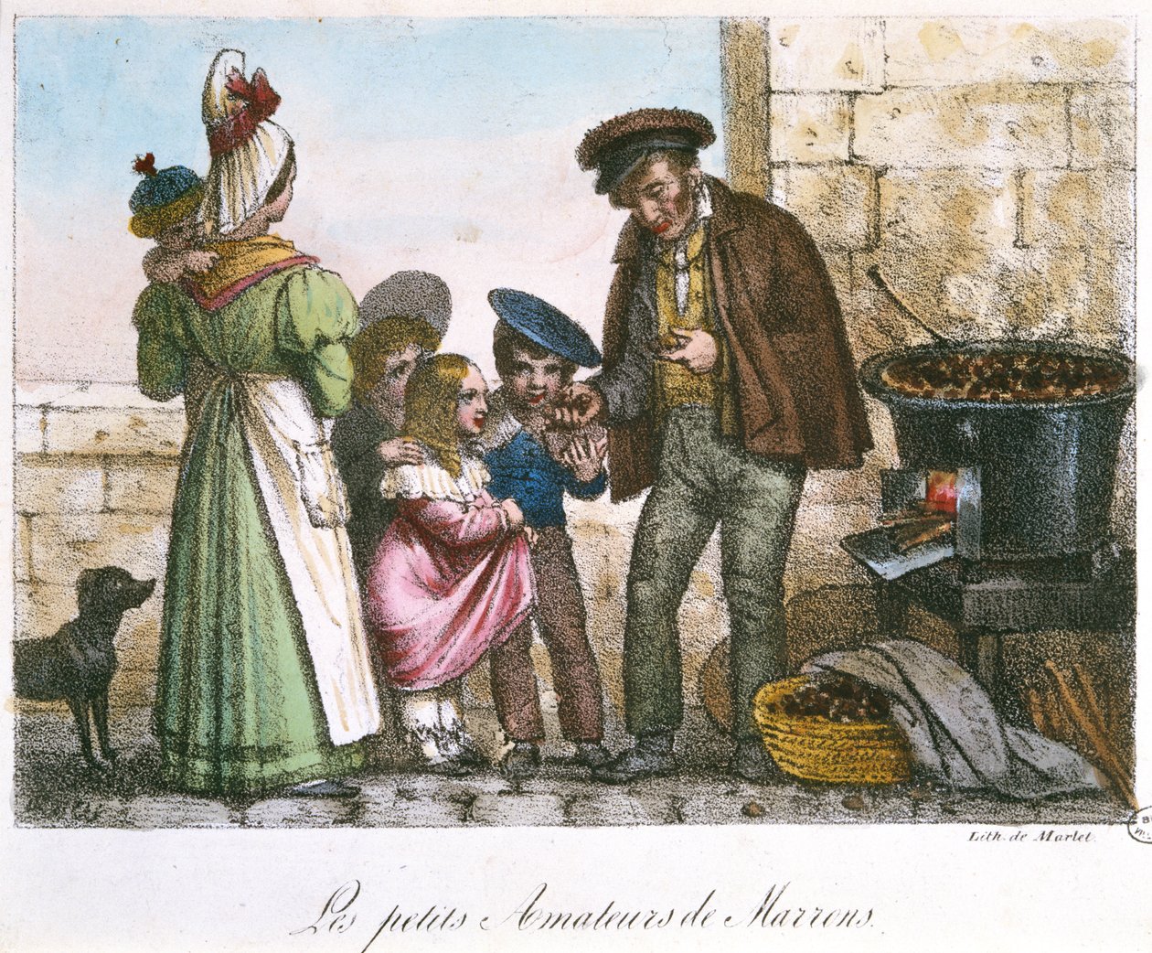 Os Pequenos Conhecedores da Castanha, c.1810-20 de Jean Henri Marlet