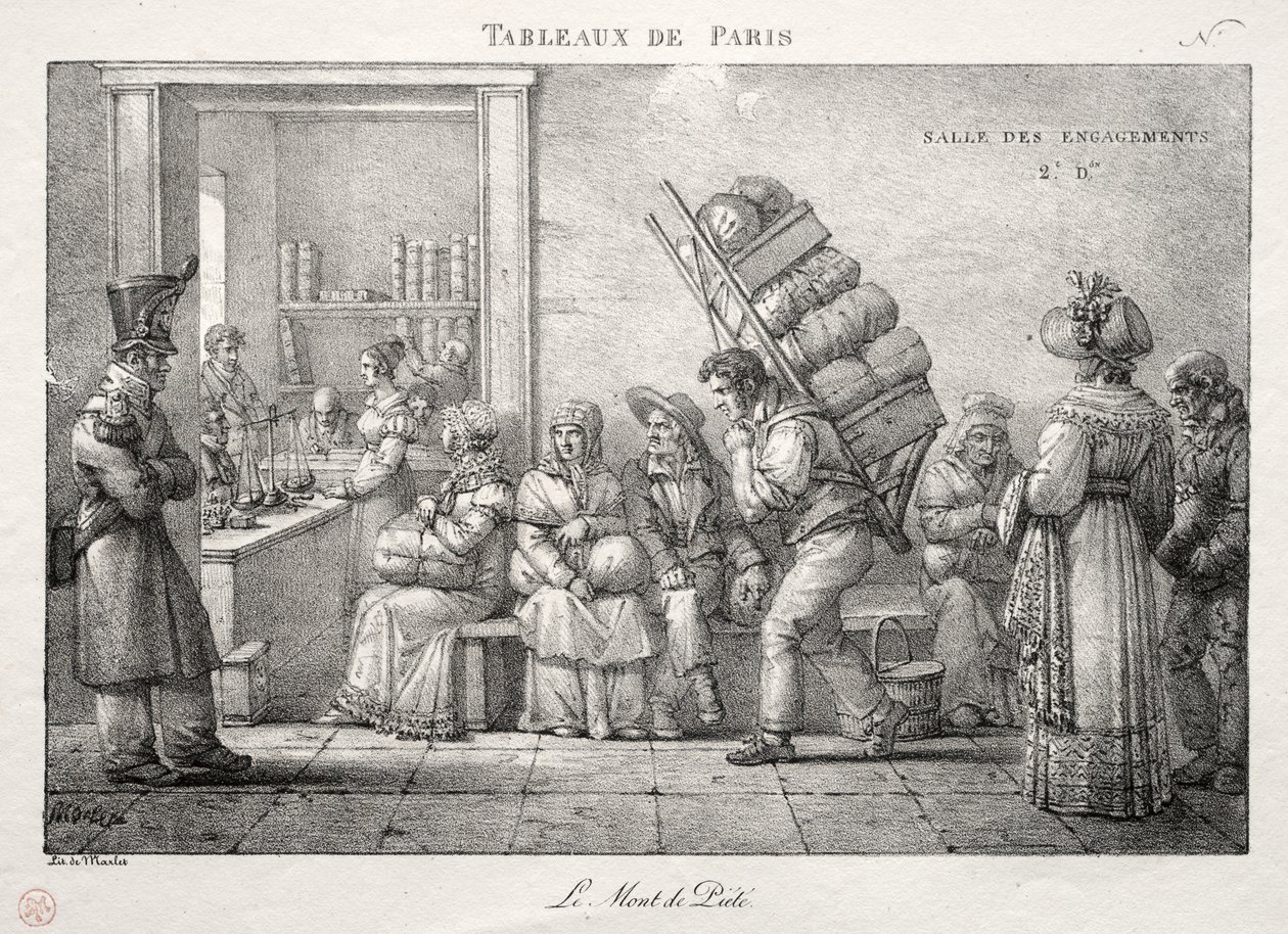 Cenas de Paris: A casa de penhores de Jean Henri Marlet