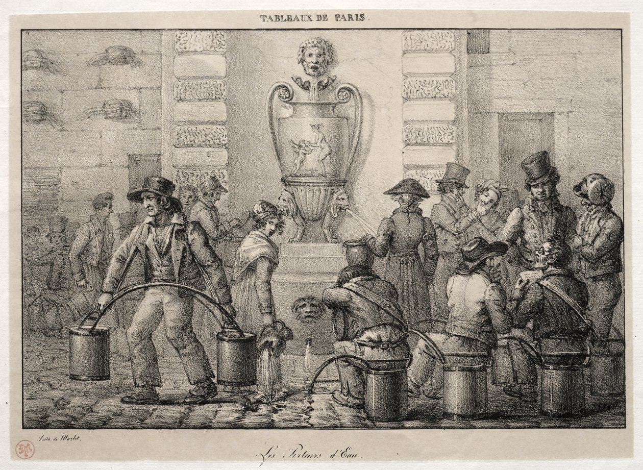 Cenas de Paris: Os Portadores de Água de Jean Henri Marlet