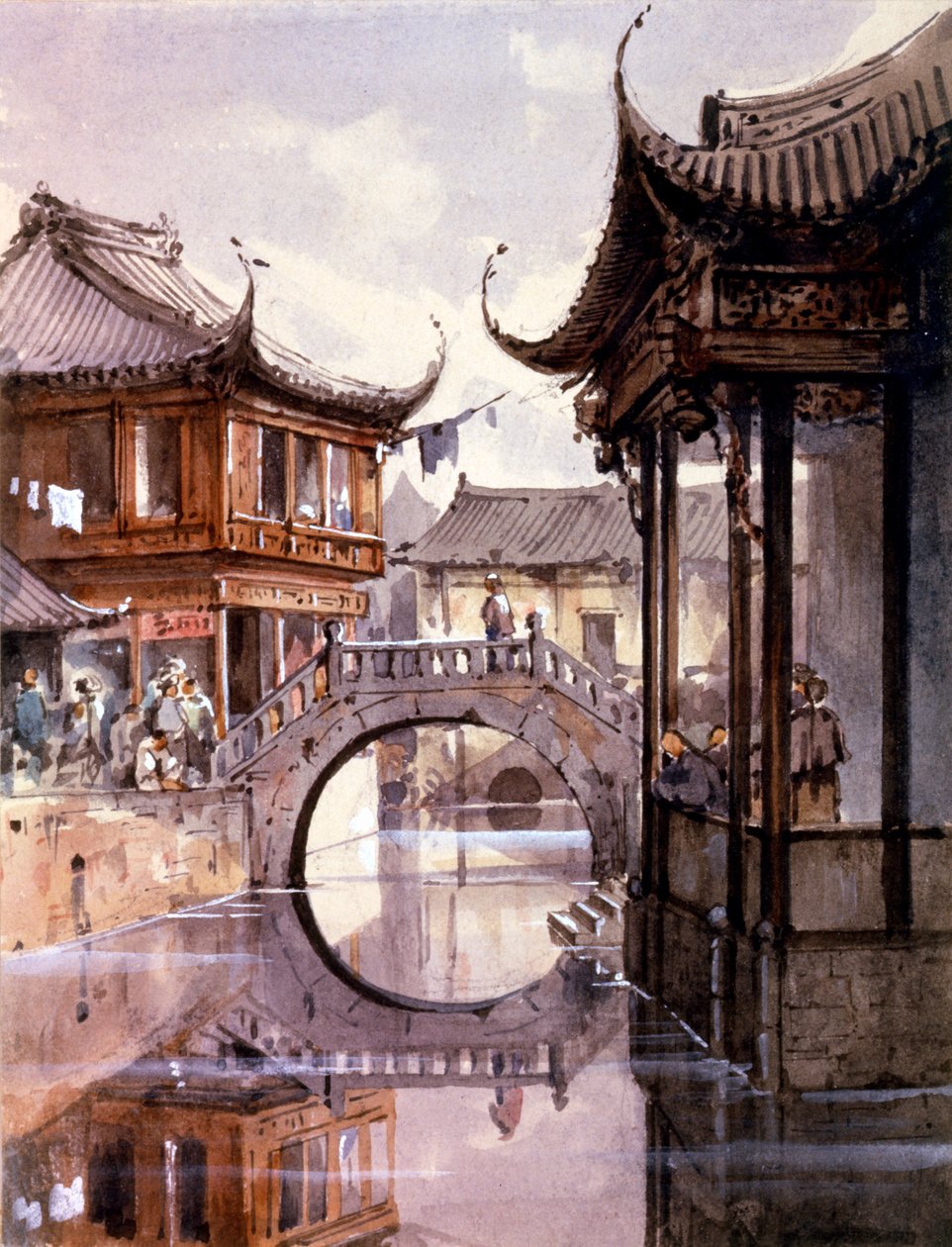 Vista de Xangai, China, c1860 de Jean Henri Zuber