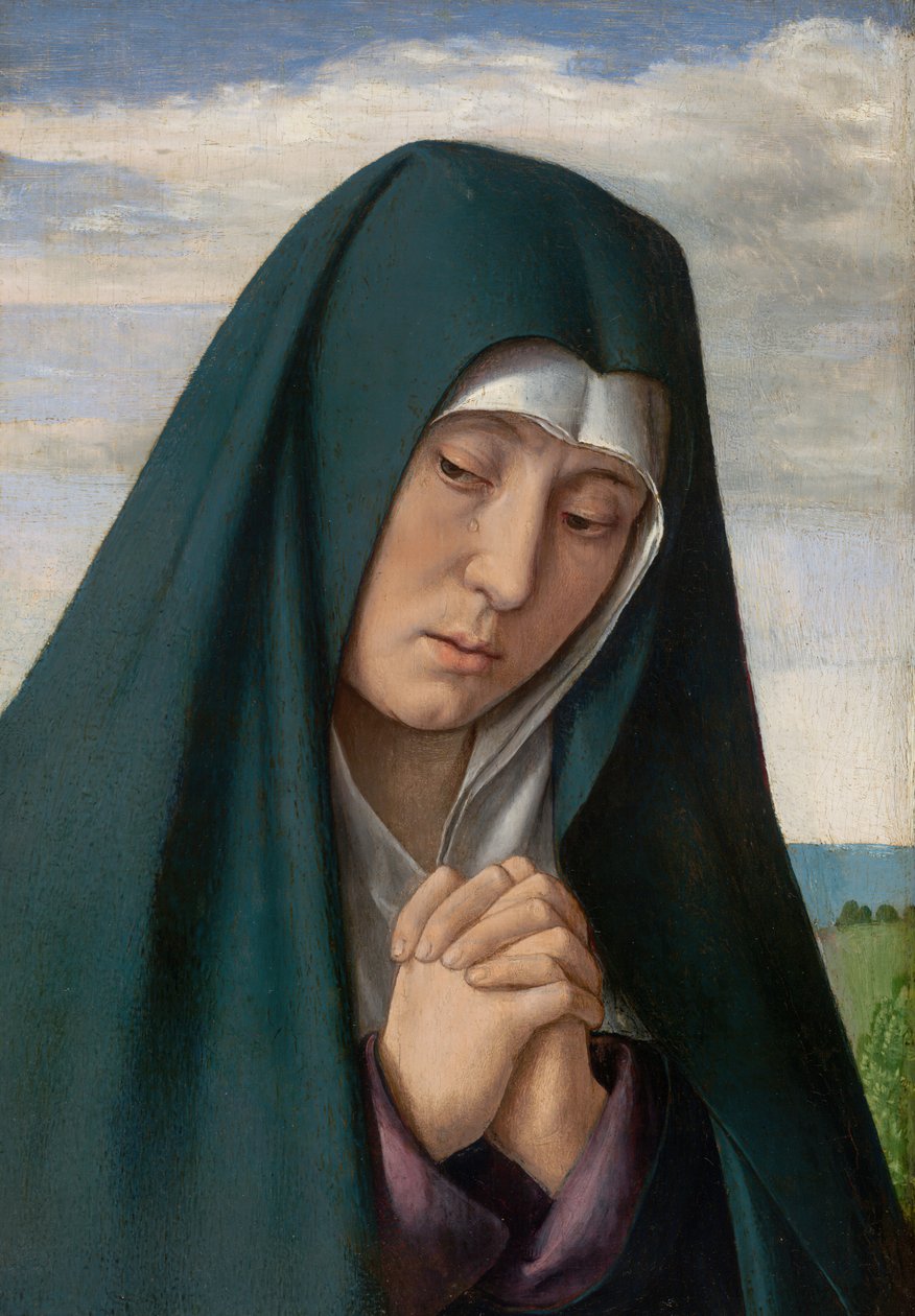 Fragmento de Cristo carregando a cruz: Virgem de luto, 150005. de Jean Hey