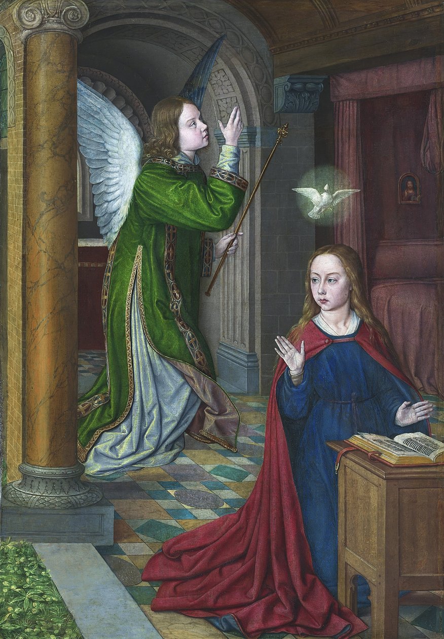 A Anunciação, 1490-95 de Jean Hey