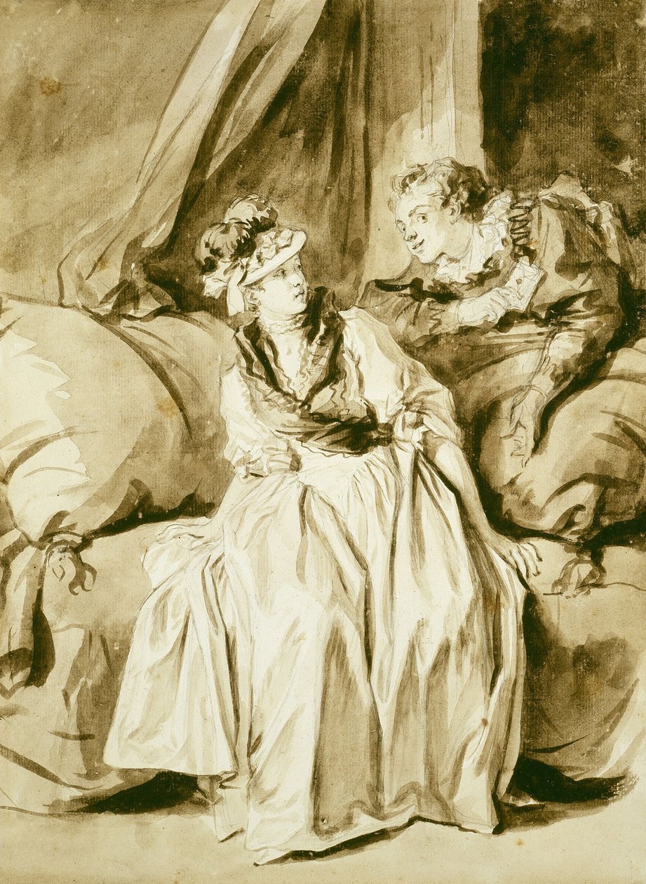 A carta ou a conversa em espanhol de Jean Honore Fragonard