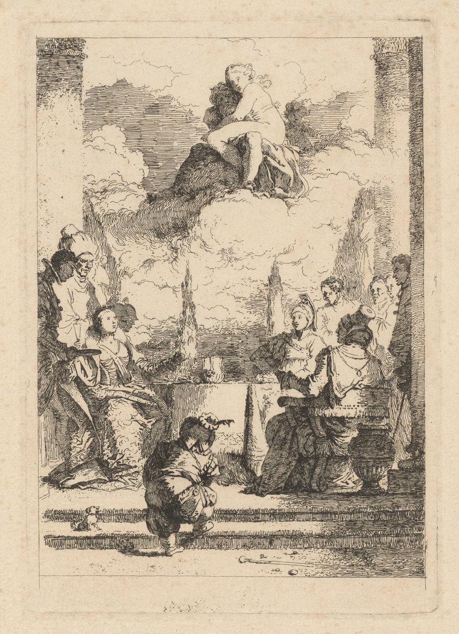 O banquete de Antônio e Cleópatra de Jean Honoré Fragonard after Giovanni Battista Tiepolo