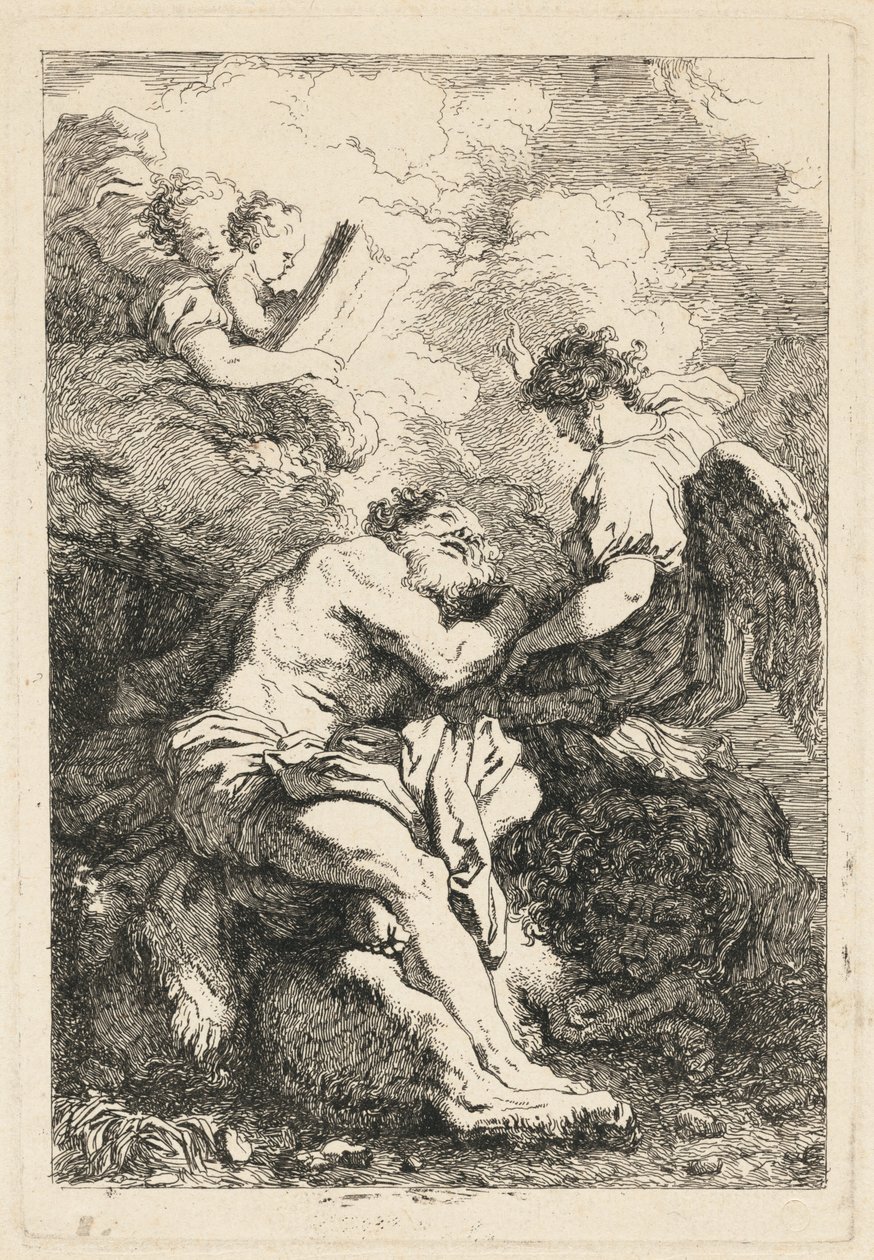 A Visão de São Jerônimo de Jean Honoré Fragonard after Johann Liss