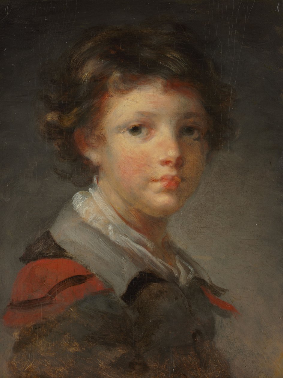 Um garoto de capa vermelha, década de 1780 de Jean Honore Fragonard