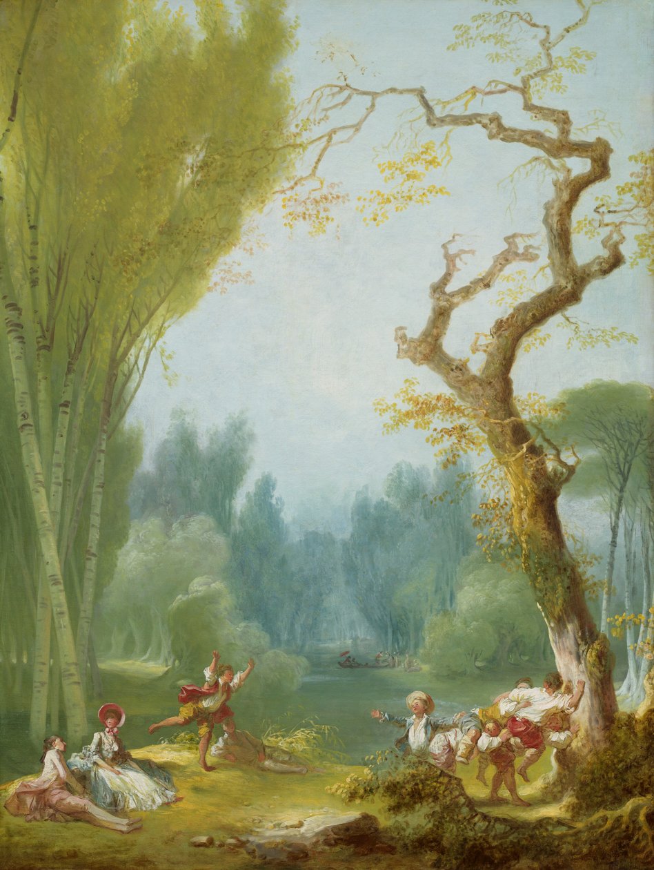 Um jogo de cavalo e cavaleiro de Jean Honore Fragonard