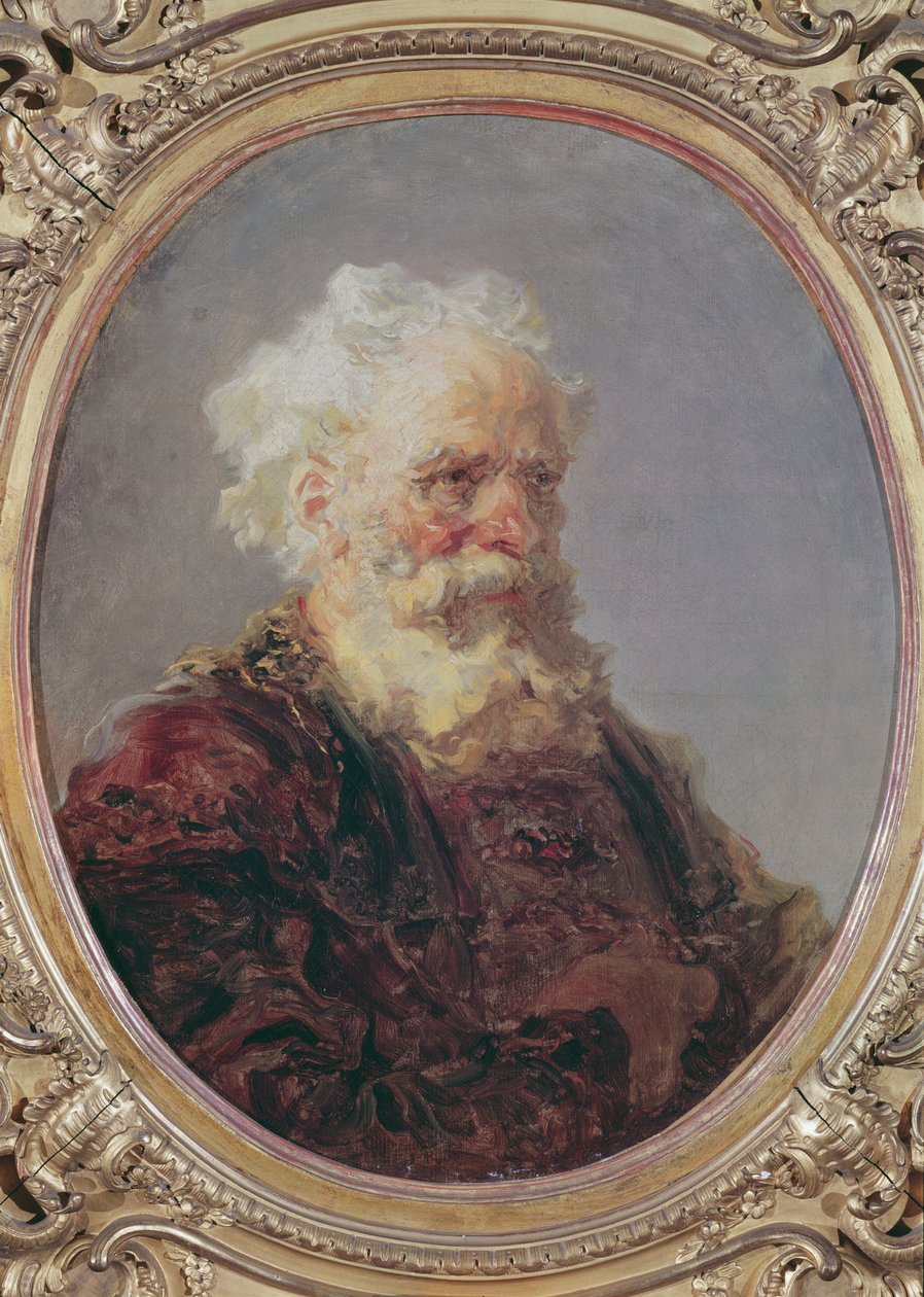 Um idoso, homem de cabelos brancos, c.1767 de Jean Honore Fragonard
