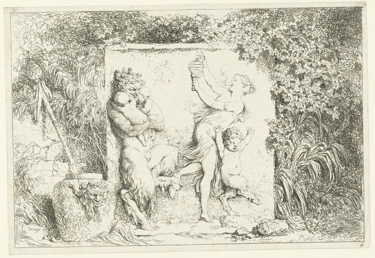 Dança de sátiros
Bacanales (título da série)
Ninfas e sátiros (título da série) de Jean Honore Fragonard