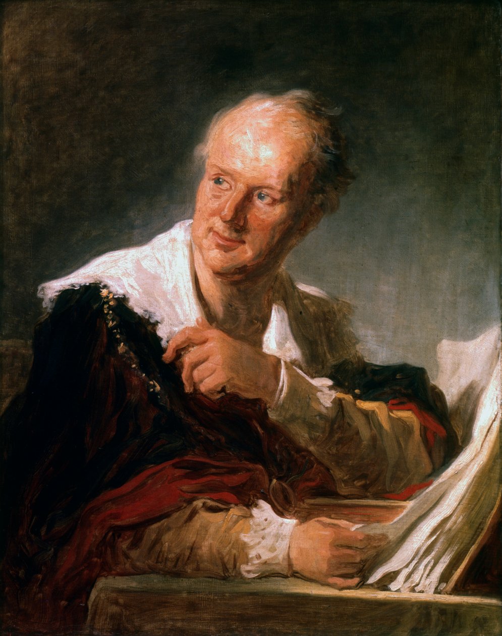 Denis Diderot, homem de letras e enciclopédista francês do século XVIII, c1755-1784 de Jean Honore Fragonard