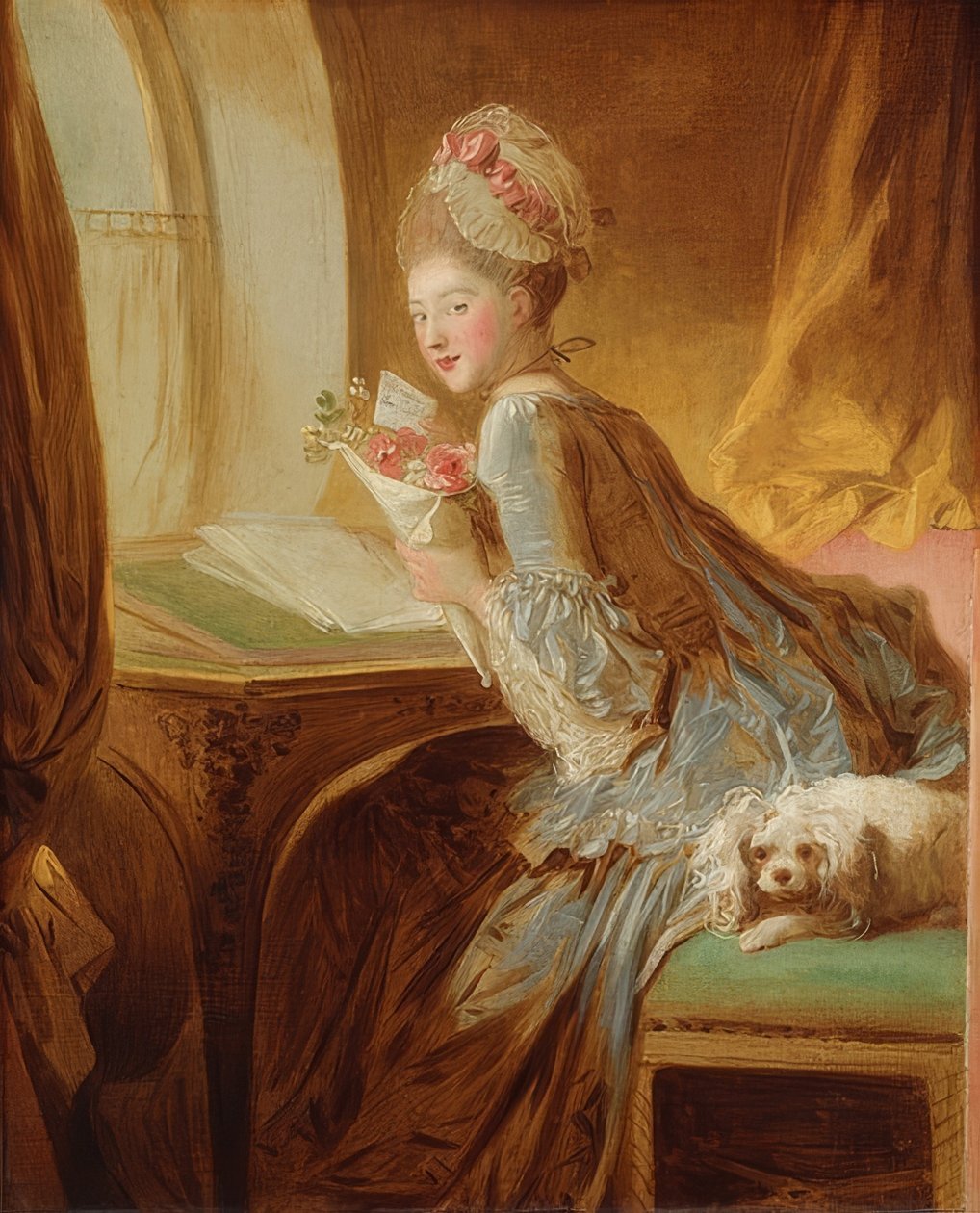 A carta de amor. Início dos anos 1770 de Jean Honore Fragonard