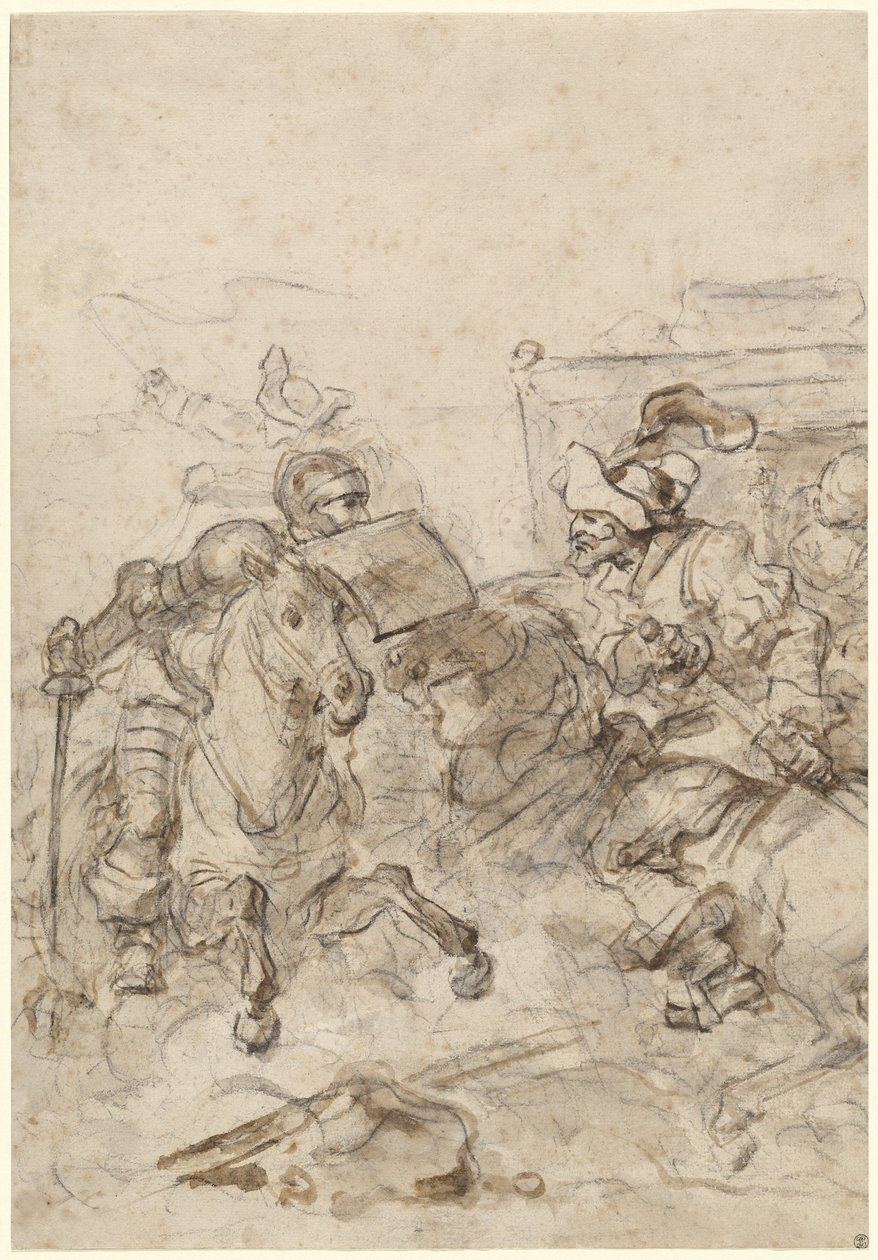 Dom Quixote atacando o Biscayan de Jean Honore Fragonard