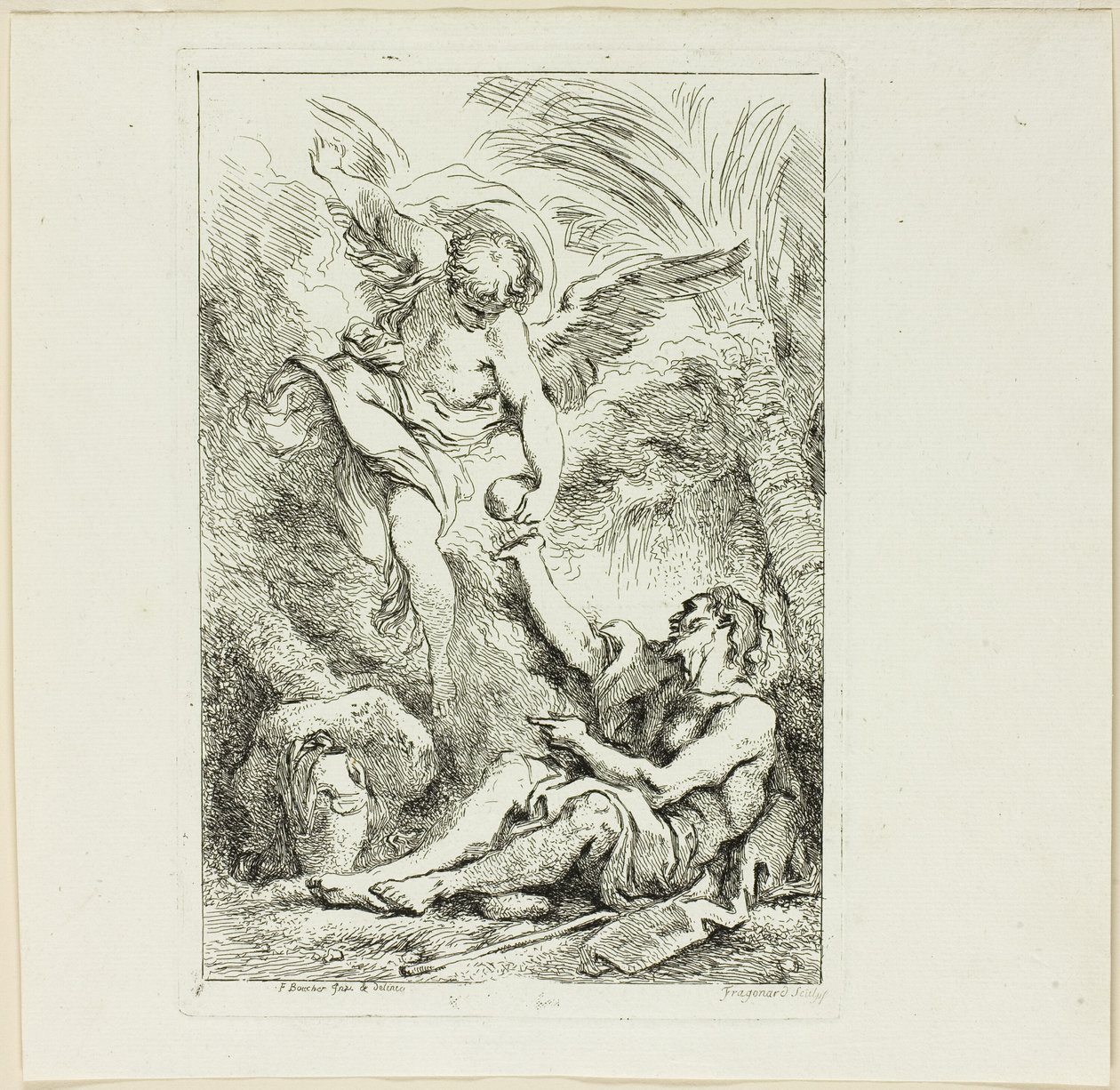 Santo eremita no deserto de Jean Honore Fragonard