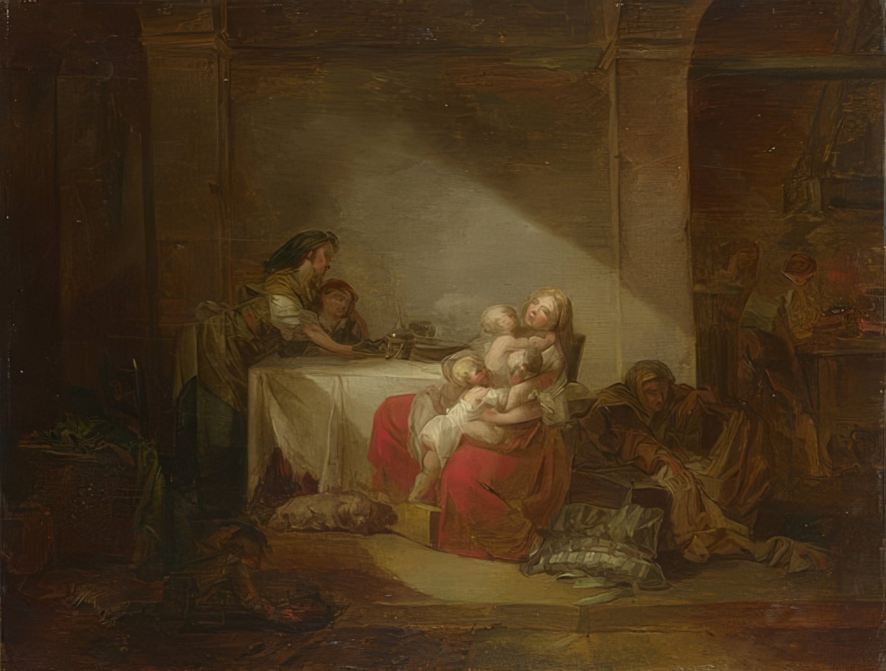 Interior, a mãe feliz de Jean Honore Fragonard