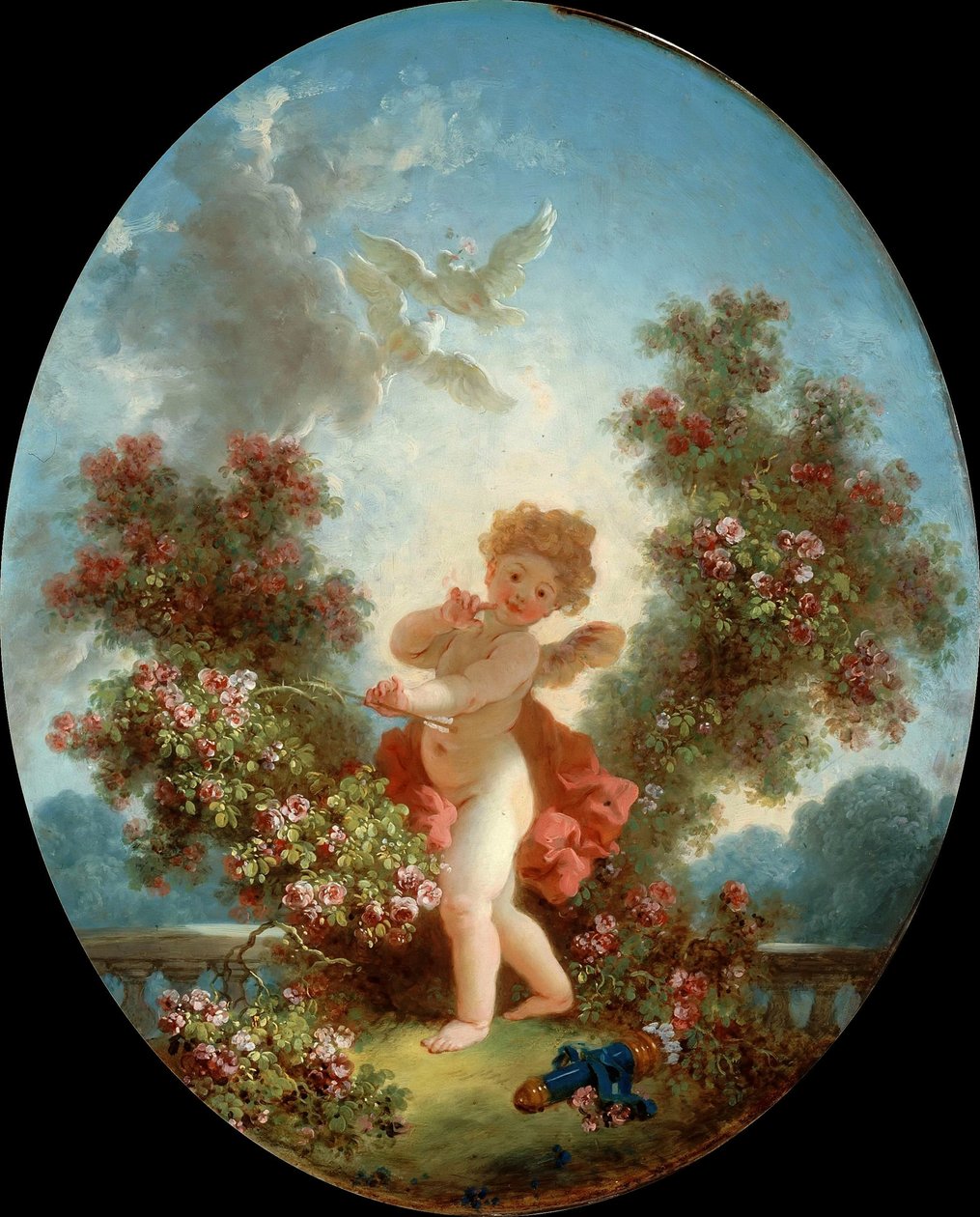 Cupido como sentinela, c. 1780. de Jean Honore Fragonard