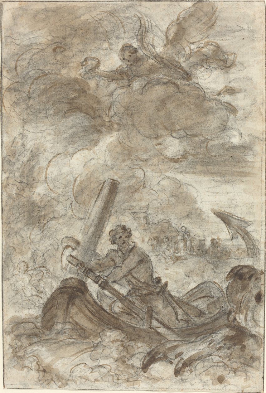 Orlando mata o orc com uma âncora de Jean Honore Fragonard