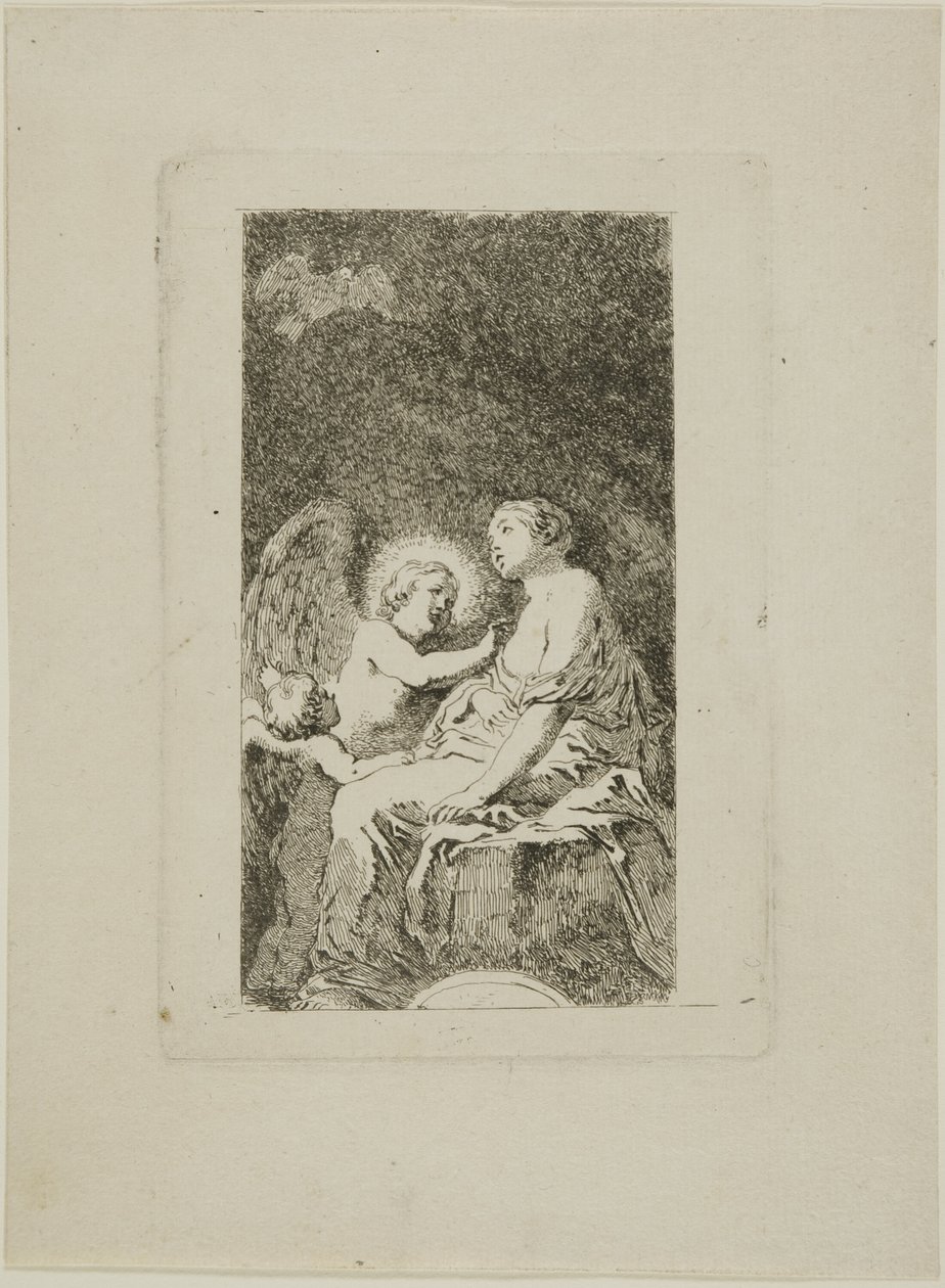 Santa Catarina de Alexandria curada por um anjo de Jean Honore Fragonard