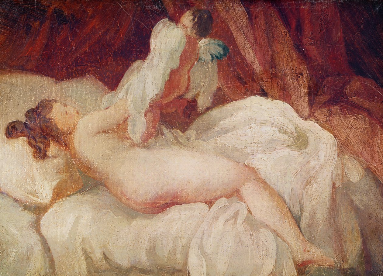 Tirando a blusa de Jean-Honore Fragonard