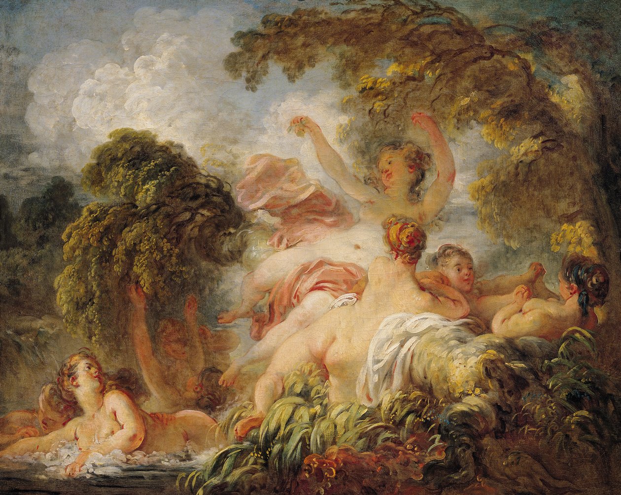 Os banhistas, c.1765 de Jean Honore Fragonard