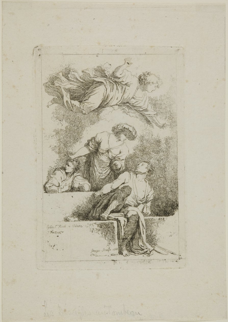 Os discípulos no túmulo de Jean Honore Fragonard