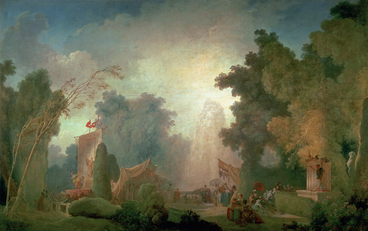 O Fete em Saint-Cloud (para detalhes ver 89791) de Jean Honore Fragonard