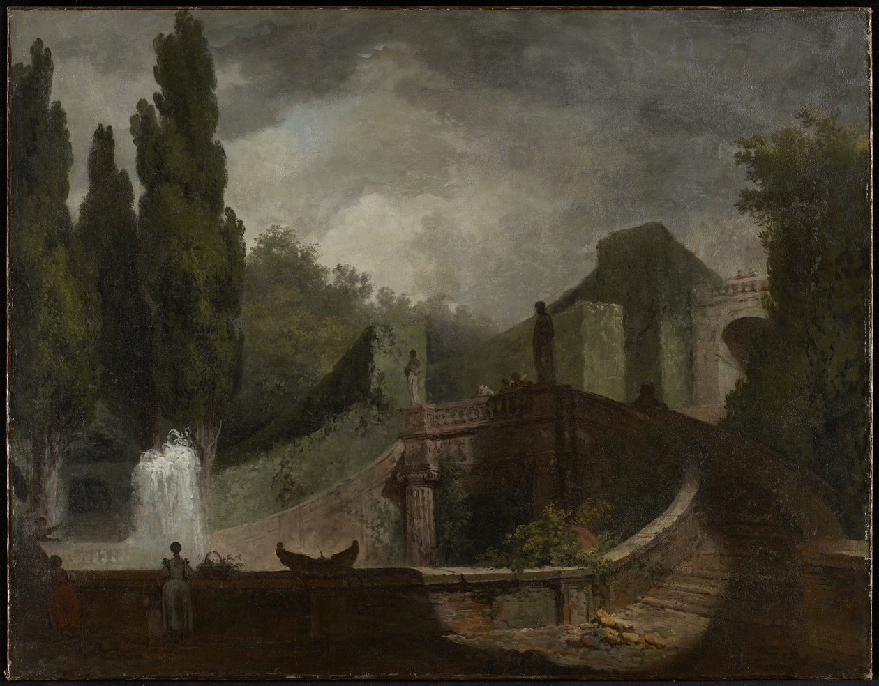 A Grande Escadaria da Villa d&39;Este no Tivoli, c.1759 de Jean Honore Fragonard
