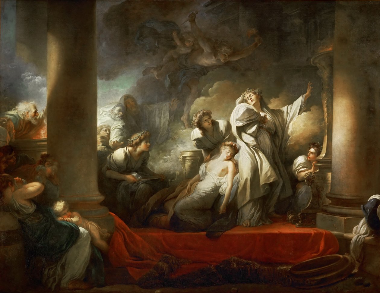 O Sumo Sacerdote Coresus Sacrificando-se para Salvar Callirhoe de Jean Honore Fragonard