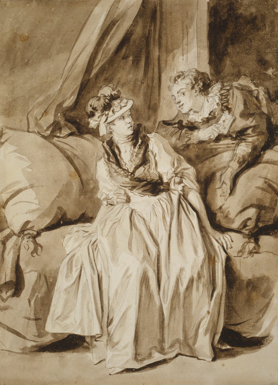 A carta ou a conversa em espanhol de Jean Honore Fragonard