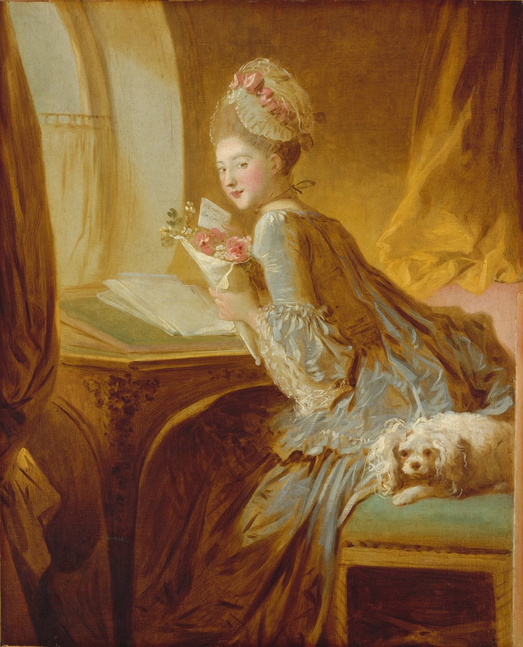 The Love Letter, c.1770 (óleo sobre tela) de Jean Honore Fragonard
