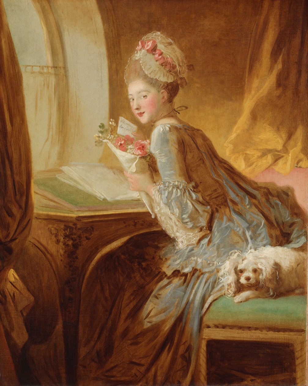 A Carta de Amor, início dos anos 1770. de Jean Honore Fragonard