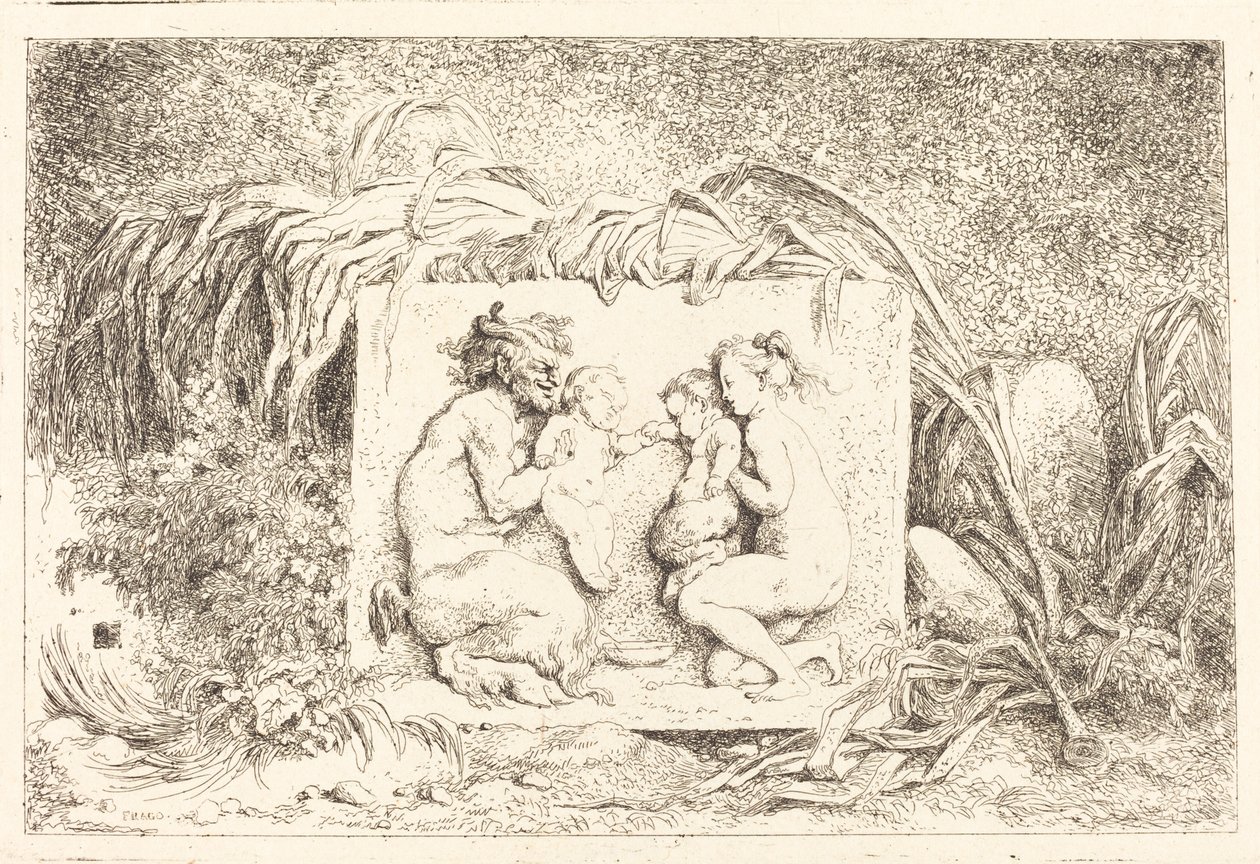 A família do sátiro de Jean Honore Fragonard
