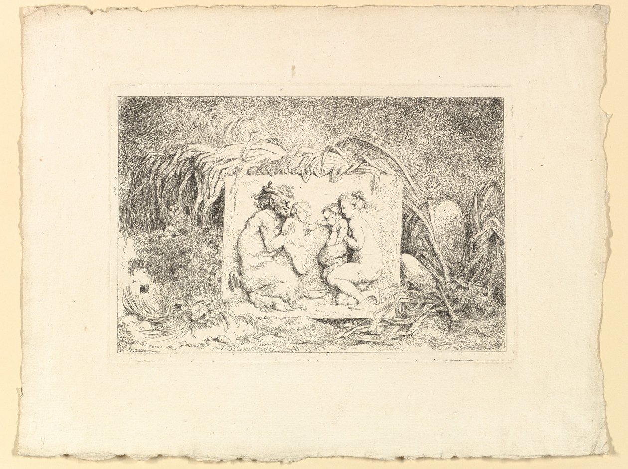 A Família Sátiros, 1763. de Jean Honore Fragonard