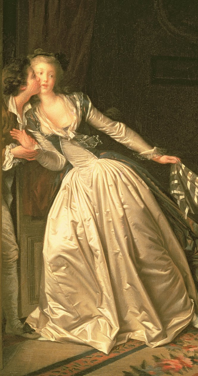 O beijo roubado, c.1788 (detalhe de 37519) de Jean Honore Fragonard