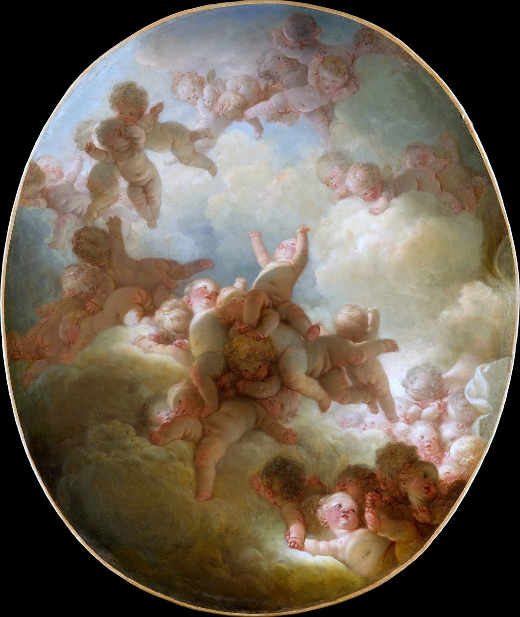 O enxame de cupidos de Jean Honore Fragonard