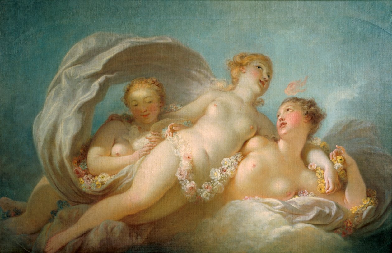 As três graças, século XVIII de Jean Honore Fragonard