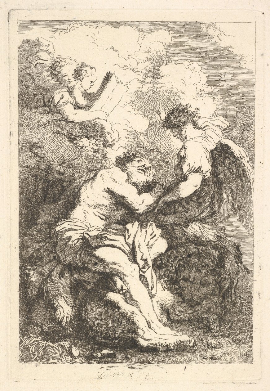 A Visão de São Jerônimo, ca. 1761-65. de Jean Honore Fragonard