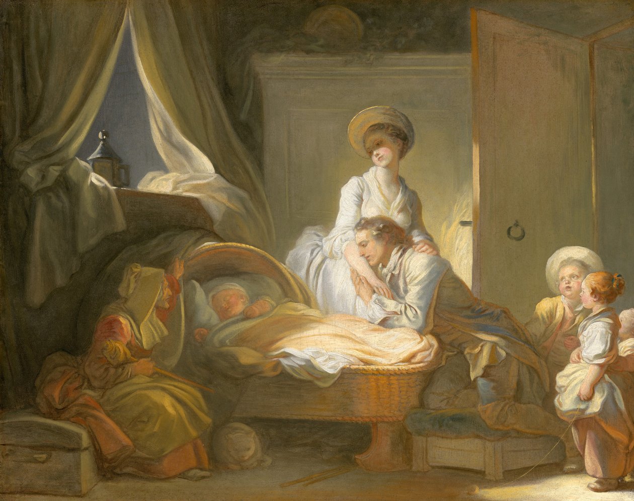 A visita à creche de Jean Honore Fragonard