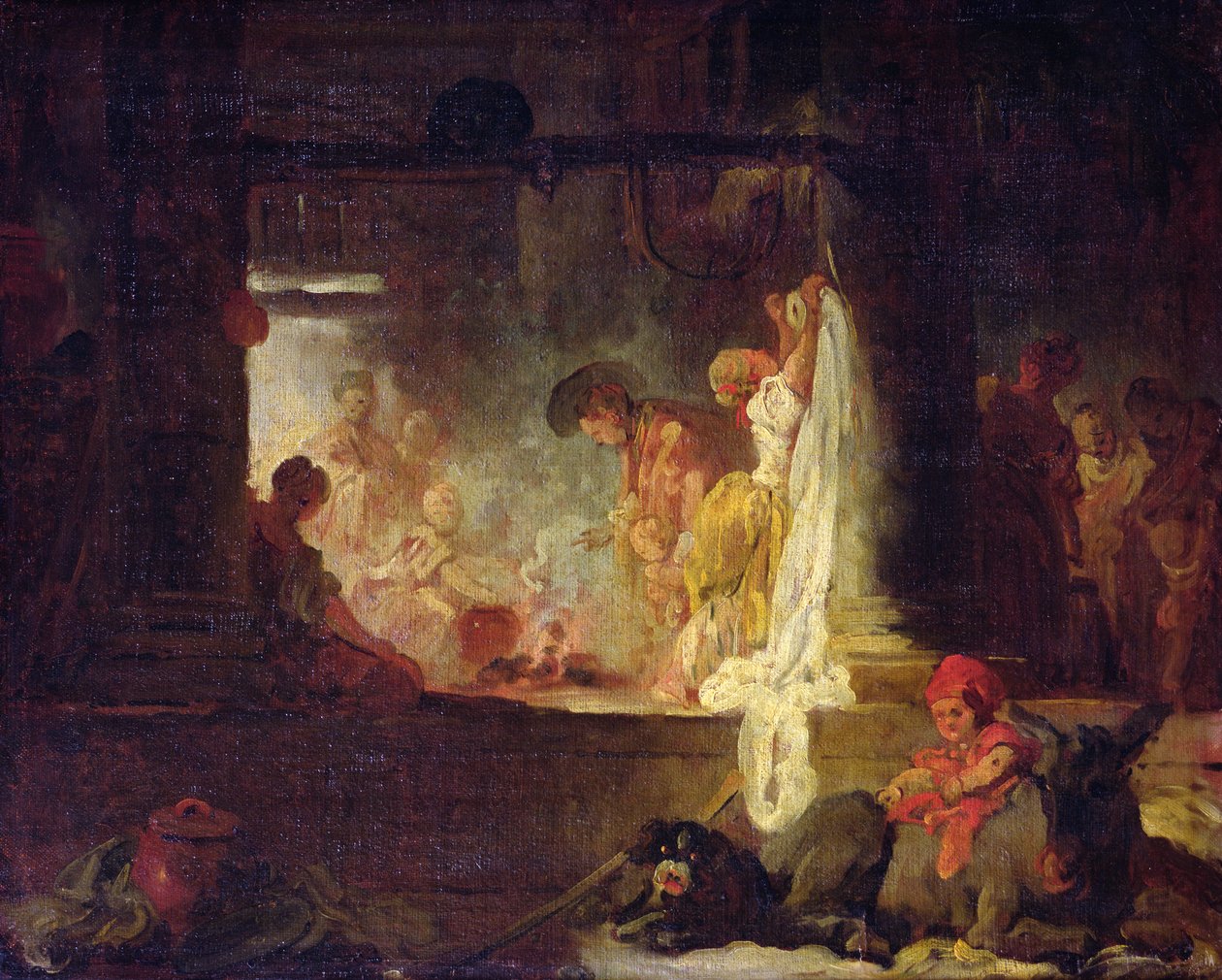 As lavadeiras, c.1759 de Jean Honore Fragonard