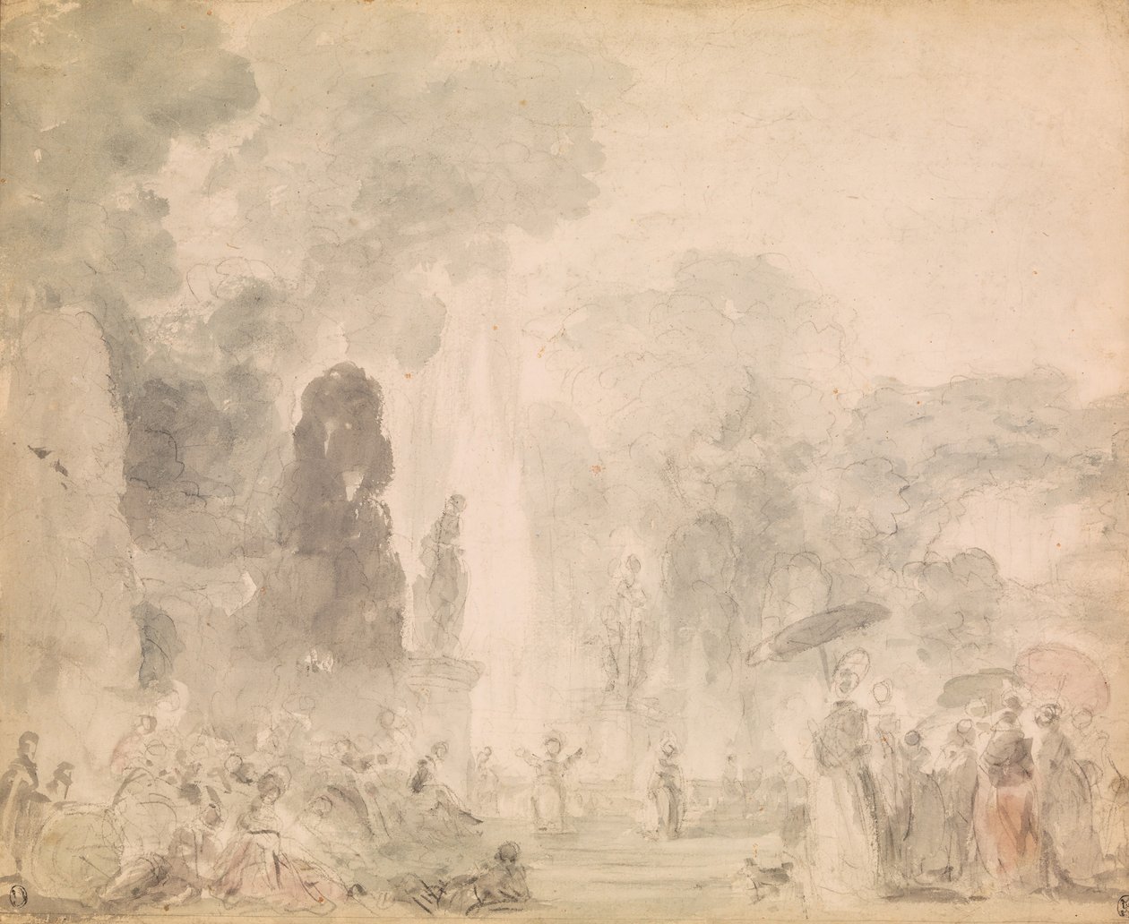 Vista de um parque, final da década de 1770. de Jean-Honore Fragonard