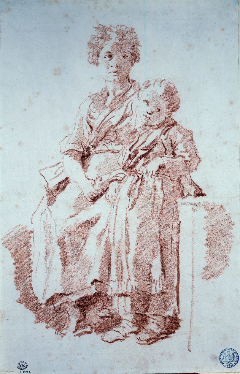Young Girl and Her Little Sister Sanguine de Jean Honore Fragonard (1732-1806) 1774 Besancon, Musee des Beaux Arts de Jean Honore Fragonard
