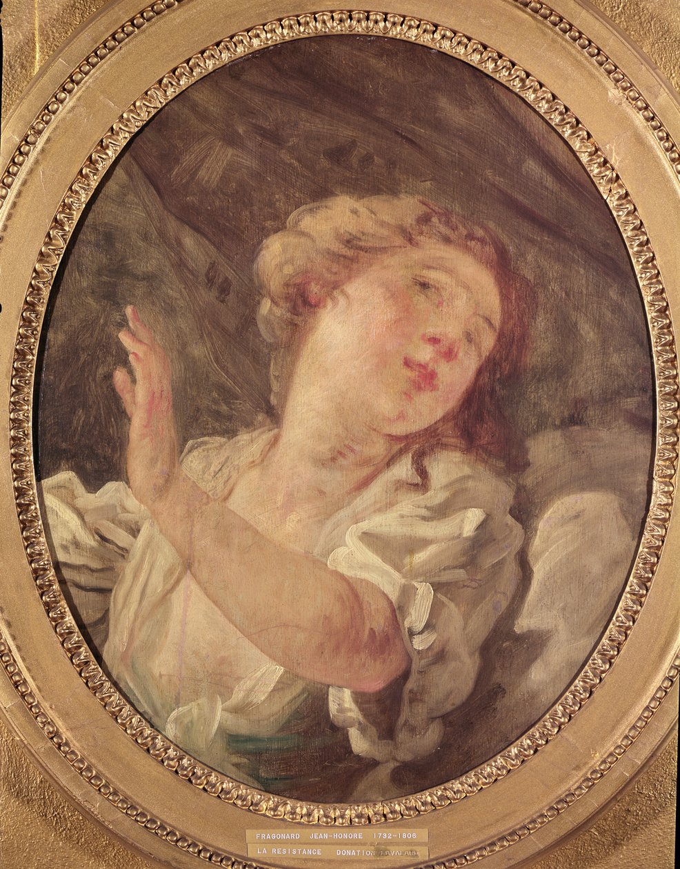 Jovem mulher se afastando ou, La Resistência de Jean Honore Fragonard