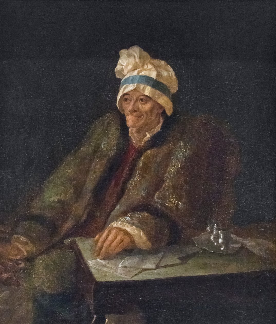 Retrato de Voltaire (óleo sobre tela) de Jean Huber