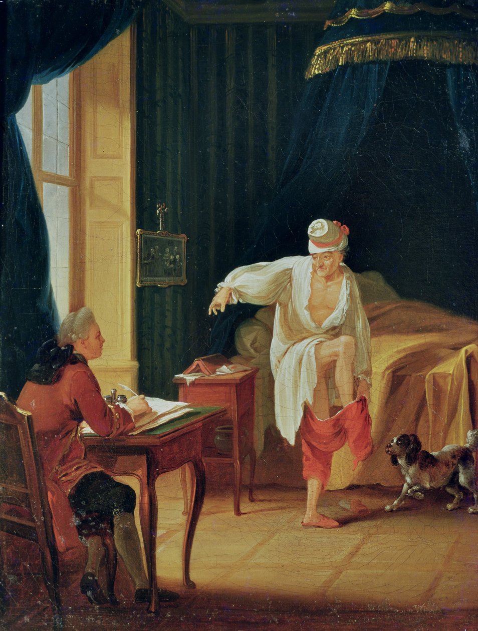 O dique de Voltaire em Ferney, depois de 1759 de Jean Huber