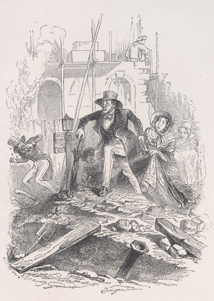 O parisiense não só pode fazer um exercício de fortalecimento, como também adquire a segurança de..., 1843. de Jean Ignace Isidore Gérard