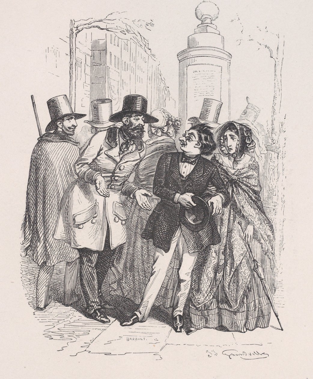 Poderia culpar-te por três anos se deixasses cair o chapéu deles. do Little M..., 1843. de Jean Ignace Isidore Gérard