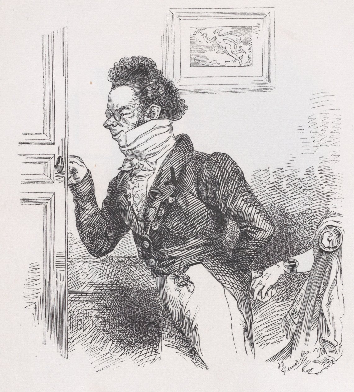 Robin, o amigo de The Complete Works of Béranger, 1836. de Jean Ignace Isidore Gérard